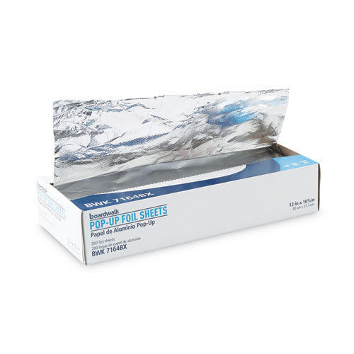 Heavy-duty Aluminum Foil Pop-up Sheets, 63 Gauge, 12 X 10.75, 200 Sheets/box,12 Boxes/carton