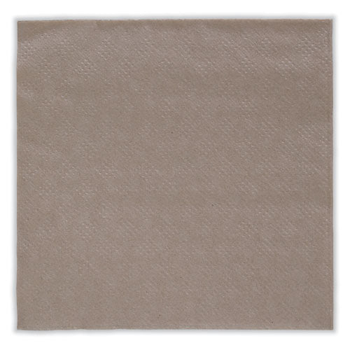 Beverage Napkins, 1-ply, 9.5" X 9.5", Kraft, 500/pack, 8 Packs/carton.