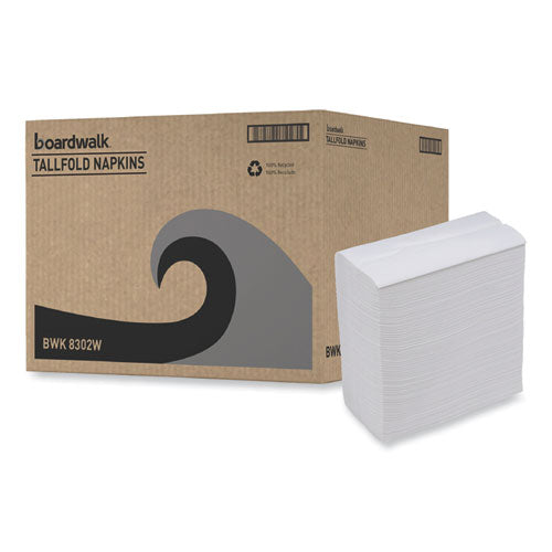 Tallfold Dispenser Napkin, 12" X 7", White, 500/pack, 20 Packs/carton.