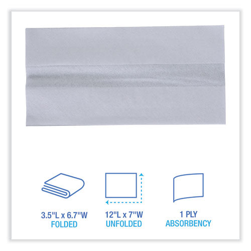 Tallfold Dispenser Napkin, 12" X 7", White, 500/pack, 20 Packs/carton.