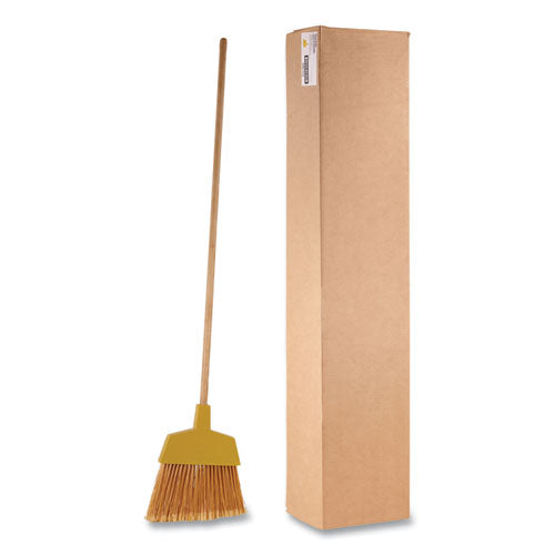 Angler Broom, 53" Handle, Yellow, 12/carton.