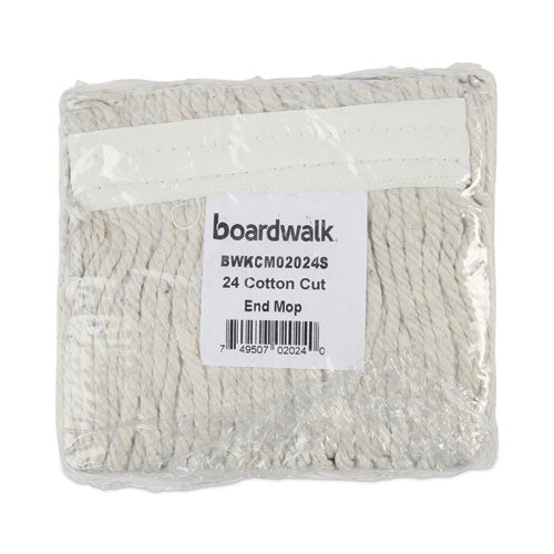 Banded Cotton Mop Head, #24, White, 12/carton.