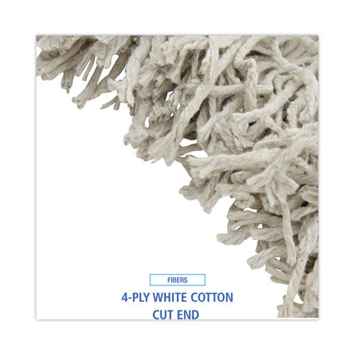 Cotton Mop Head, Cut-end, #32, White, 12/carton.