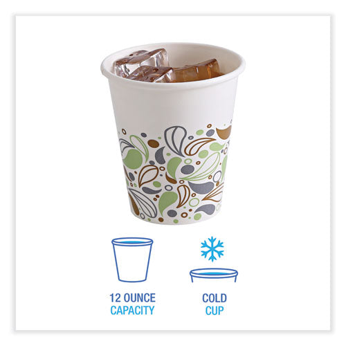 Deerfield Printed Paper Cold Cups, 12 Oz, 50 Cups/sleeve, 20 Sleeves/carton.