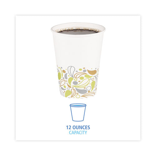 Deerfield Printed Paper Hot Cups, 12 Oz, 50 Cups/sleeve, 20 Sleeves/carton.