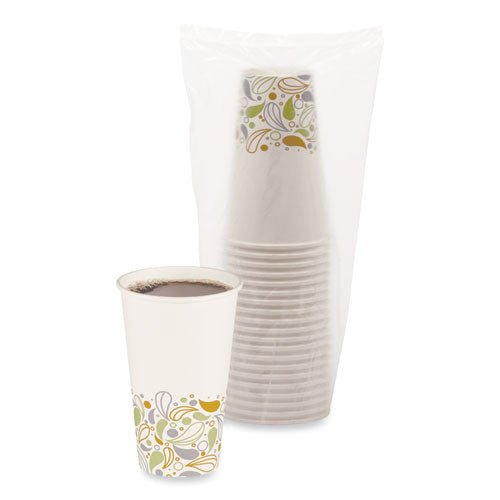 Deerfield Printed Paper Hot Cups, 16 Oz, 50 Cups/sleeve, 20 Sleeves/carton.