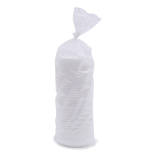 Deerfield Hot Cup Lids, Fits 10 Oz To 20 Oz Cups, White, Plastic, 50/pack, 20 Packs/carton.