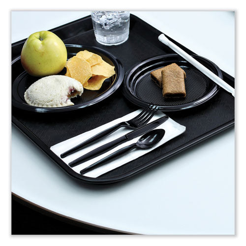 Heavyweight Wrapped Polystyrene Cutlery, Fork, Black, 1,000/carton.