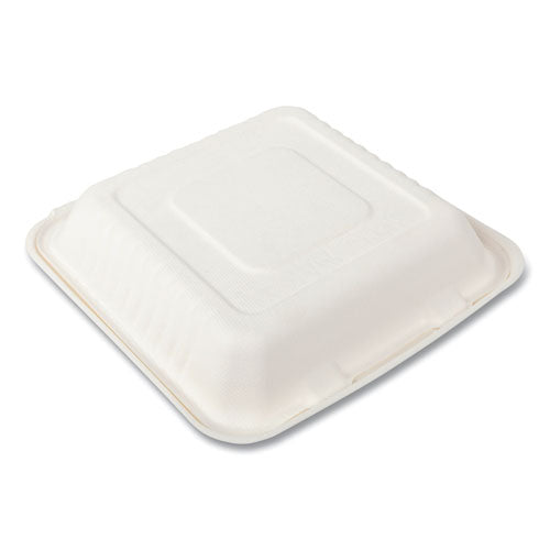 Bagasse Pfas -free Food Containers, 3-compartment, 9 X 3.19 X 9, Tan, Bamboo/sugarcane, 200/carton