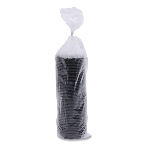 Hot Cup Lids, Fits 10 Oz To 20 Oz Hot Cups, Black, 1,000/carton.