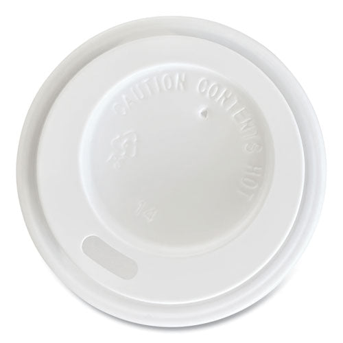 Hot Cup Lids, Fits 4 Oz Cup, White, 1,000/carton.