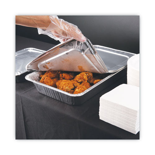 Aluminum Steam Table Pan Lids, Fits Full-size Deep Pan, 380 Gauge, 0.63" Deep, 12.88 X 20.81, 50/carton.