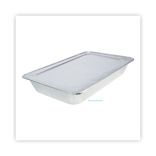 Aluminum Steam Table Pan Lids, Fits Full-size Deep Pan, 380 Gauge, 0.63" Deep, 12.88 X 20.81, 50/carton.