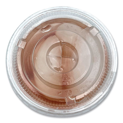 Crystal-clear Cold Cup Straw-slot Lids, Fits 9 Oz To 10 Oz Cups, Clear, 100/pack.