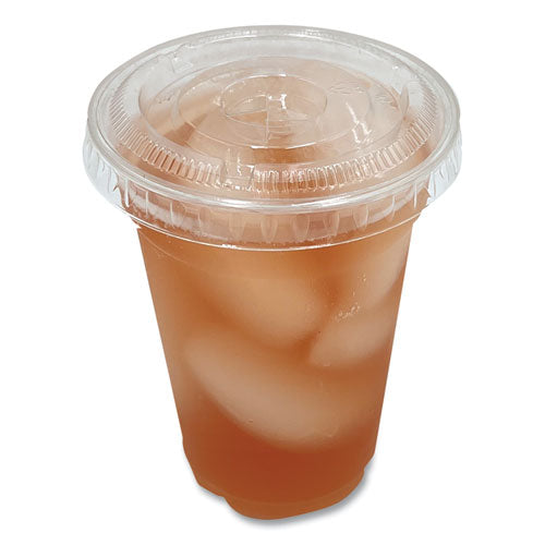 Crystal-clear Cold Cup Straw-slot Lids, Fits 9 Oz To 10 Oz Cups, Clear, 100/pack.