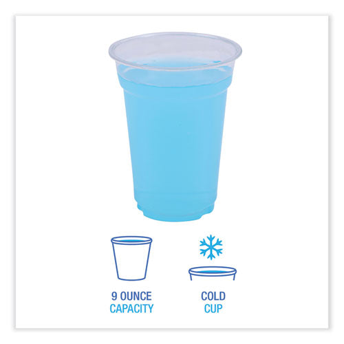 Clear Plastic Cold Cups, 9 Oz, Pet, 50 Cups/sleeve, 20 Sleeves/carton.