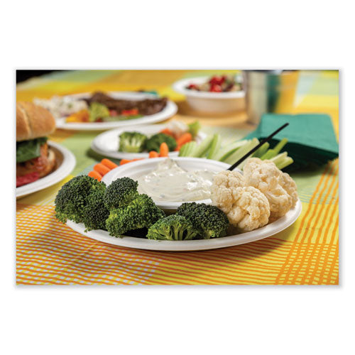 Bagasse Pfas-free Dinnerware, Plate, 10" Dia, Tan, 500/carton.