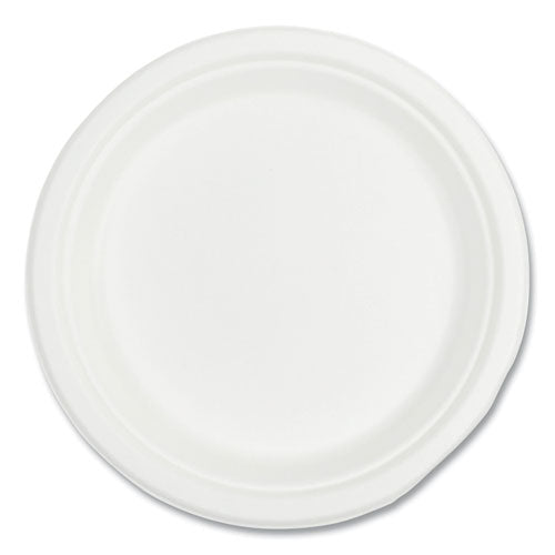 Bagasse Pfas-free Dinnerware, Plate, 9" Dia, Tan, 500/carton.