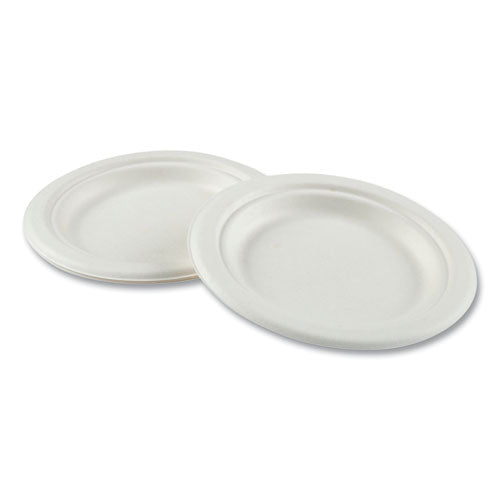 Bagasse Pfas-free Dinnerware, Plate, 6" Dia, Tan, 1,000/carton.