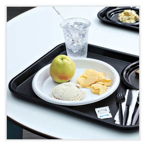 Hi-impact Plastic Dinnerware, Plate, 10" Dia, White, 500/carton.