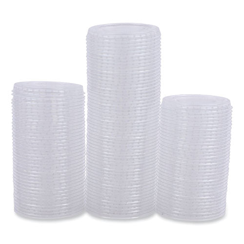 Souffle/portion Cup Lids, Fits 1.5 Oz And 2 Oz Portion Cups, Clear, 2,500/carton.