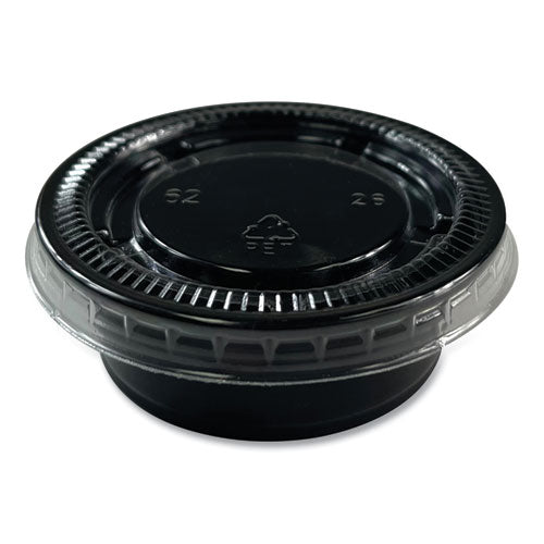 Souffle/portion Cups, 1.5 Oz, Polypropylene, Black, 2,500/carton.