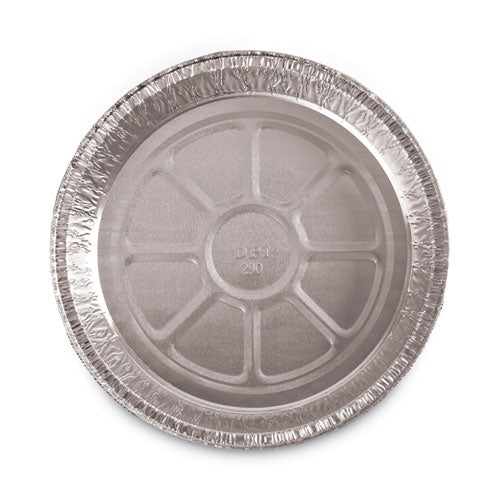 Round Aluminum To-go Containers, 300 Gauge, 48 Oz, 9" Diameter X 1.66"h, Silver, 500/carton.