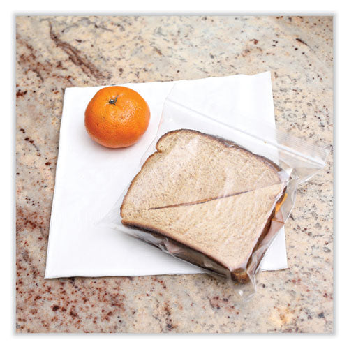 Reclosable Food Storage Bags, Sandwich, 6.5" X 5.89", Clear, 500/box.