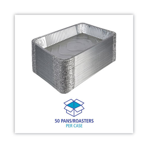 Aluminum Steam Table Pans, Full-size Deep, 620 Gauge, 3.19" Deep, 12.81 X 20.75, 50/carton.