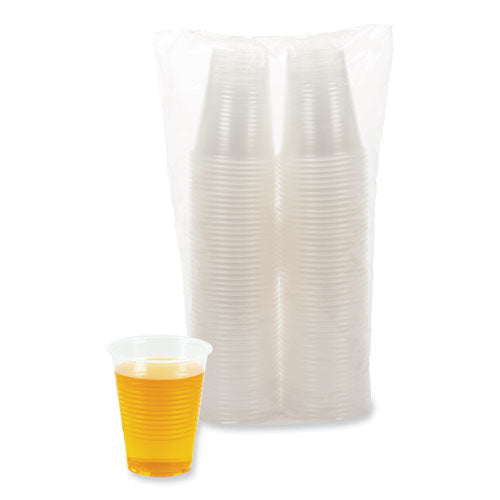 Translucent Plastic Cold Cups, 10 Oz, Polypropylene, 100/pack.