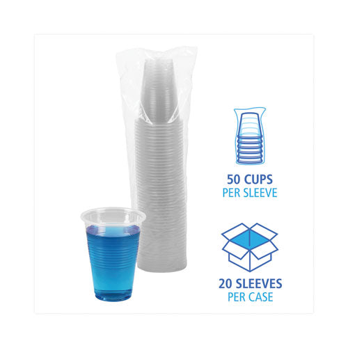 Translucent Plastic Cold Cups, 16 Oz, Polypropylene, 50 Cups/sleeve, 20 Sleeves/carton.