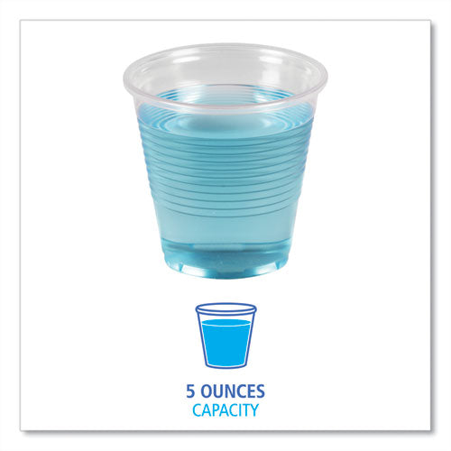 Translucent Plastic Cold Cups, 5 Oz, Polypropylene, 100 Cups/sleeve, 25 Sleeves/carton.