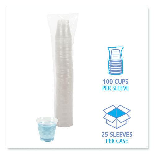 Translucent Plastic Cold Cups, 5 Oz, Polypropylene, 100 Cups/sleeve, 25 Sleeves/carton.