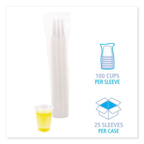 Translucent Plastic Cold Cups, 7 Oz, Polypropylene, 100 Cups/sleeve, 25 Sleeves/carton.