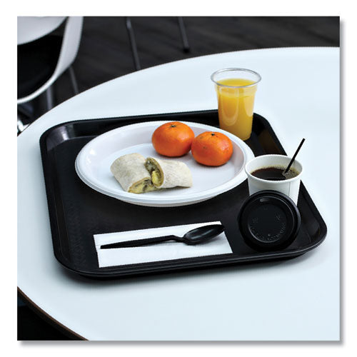 Heavyweight Wrapped Polypropylene Cutlery, Teaspoon, Black, 1,000/carton.