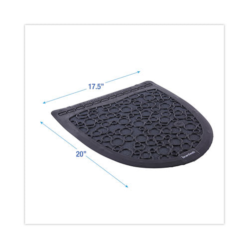 Urinal Mat 2.0, Rubber, 17.5 X 20, Black/black, 6/carton.