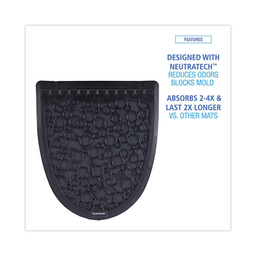 Urinal Mat 2.0, Rubber, 17.5 X 20, Black/black, 6/carton.