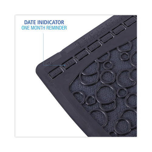 Urinal Mat 2.0, Rubber, 17.5 X 20, Black/black, 6/carton.