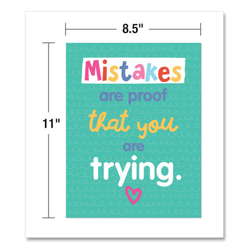 Mini Posters, Growth Mindset Quotes, 8.5 X 11, 12/set.