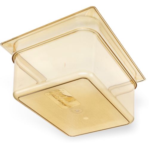 Storplus High Heat Food Pan, 8.7 Qt, 10.38 X 12.75 X 6, Amber, Plastic.