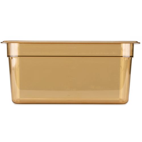 Storplus High Heat Food Pan, 5.7 Qt, 12.75 X 12.75 X 6, Amber, Plastic.