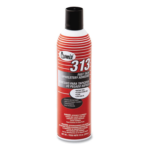 313 Fast Tack Upholstery Adhesive, 12 Oz Aerosol Spray, Dries Clear, Dozen.