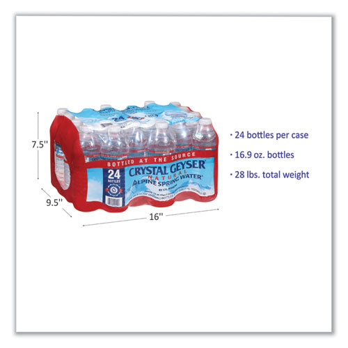 Natural Alpine Spring Water, 16.9 Oz Bottle, 24/carton.