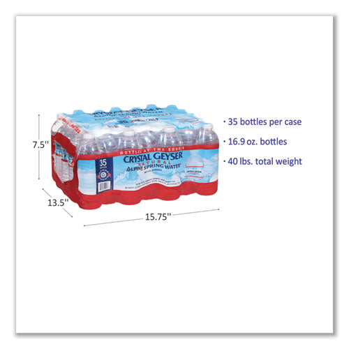 Natural Alpine Spring Water, 16.9 Oz Bottle, 35/carton.