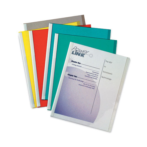 Vinyl Report Covers, 0.13" Capacity, 8.5 X 11, Clear/assorted, 50/box.