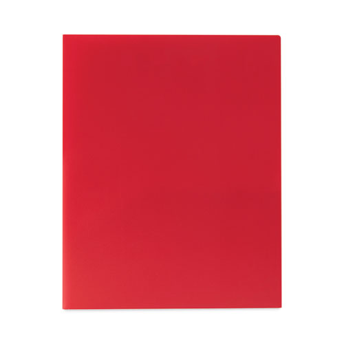 Two-pocket Heavyweight Poly Portfolio Folder, 11 X 8.5, Red, 25/box.