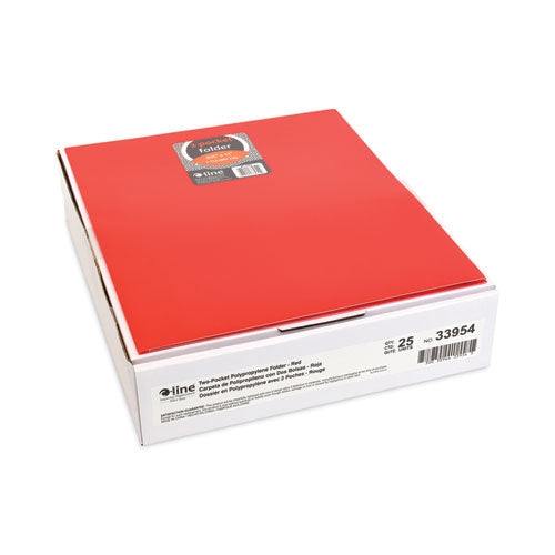 Two-pocket Heavyweight Poly Portfolio Folder, 11 X 8.5, Red, 25/box.