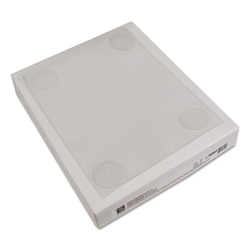 Cubicle Keepers Hook And Loop-backed Display, 9.2 X 11.41, Velcro Mount, Clear, 25/pack.