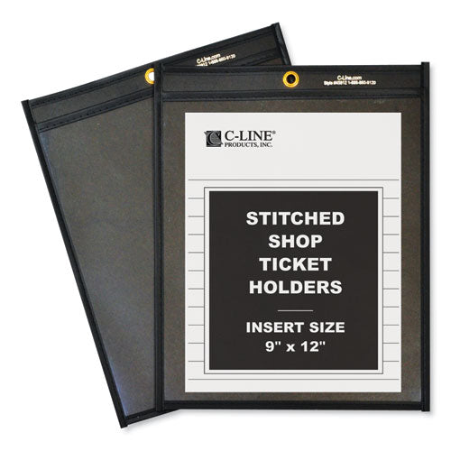 Shop Ticket Holders, Stitched, One Side Clear, 75 Sheets, 9 X 12, 25/box.