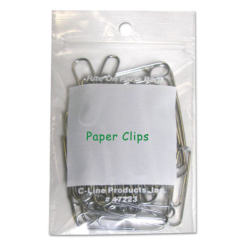 Write-on Poly Bags, 2 Mil, 2" X 3", Clear, 1,000/carton.